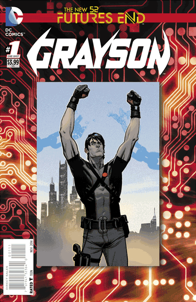 Grayson: FUTURES END # 1 Copertina di Andrew Robinson